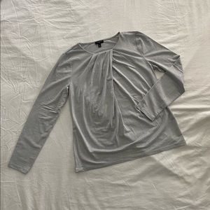 Talbots Silver Long Sleeve Blouse